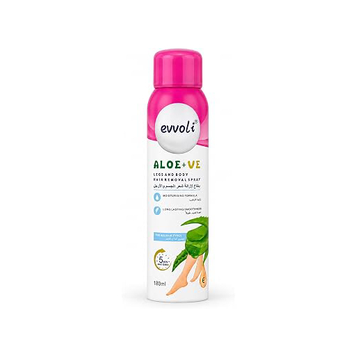 evvoli aloe on hair removal spray