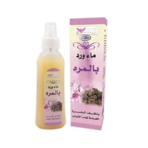 ماء الورد مع المر لإزالة الهالات السوداء