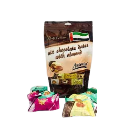Burj Alham mix Chocolate Dates with Almond