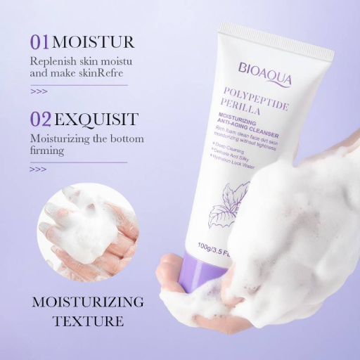 Bioaqua Polypeptide Perilla Moisturizing Anti Aging Cleanser Bioaqua Polypeptide Perilla Moisturizing Anti Aging Cleanser