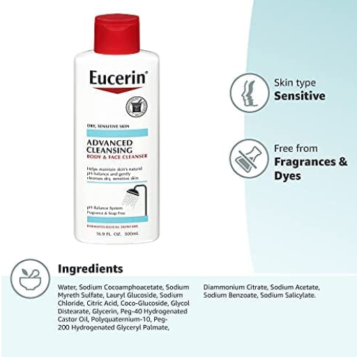 Eucerin dry senstive skin Body & face cleancer