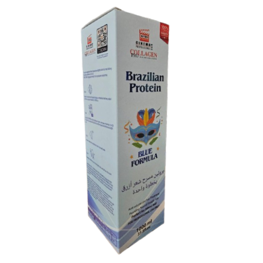 Nitro Cinema Professional Hair Collagen Pro Hair Relaxer System Brazilian Protein Blue Formula