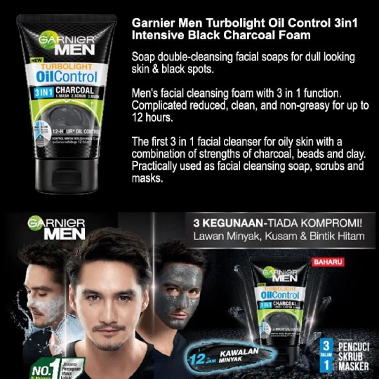 Garnier Men's Turbolight Oil Control Face Wash Garnier Men's Turbolight Oil Control Face Wash