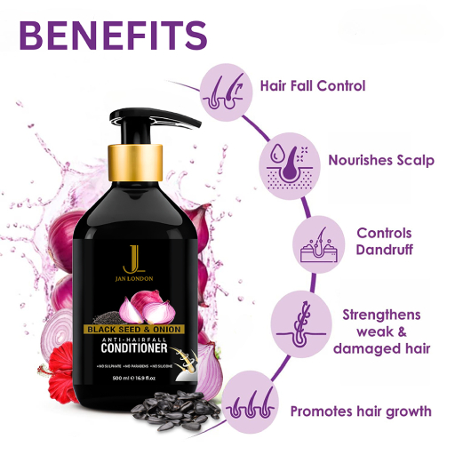J Jan London Black Seed & Onion Anti Hair Fall Conditioner (1) J Jan London Black Seed & Onion Anti Hair Fall Conditioner