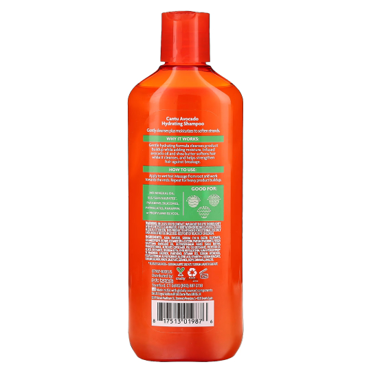 شامبو كانتو الأفوكادو الأصلي ذو المظهر الجديد Cantu Avocado Softnes Natural Curls , Coils Shampoo