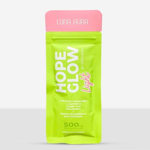 Luna Aura Hope Glow Light 500mg 30 Capsule Garcinia Combogia L-carnitine  ,green Tea , Dandelion, Japan Glutathione Collagen - Olivkart.com