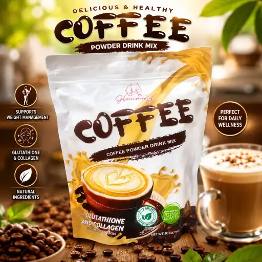 Glowming Caf Coffee Drink Mix 200g Collagen Blend Sugar-Free Stevia Glowming Caf Coffee Drink Mix 200g Collagen Blend Sugar-Free Stevia