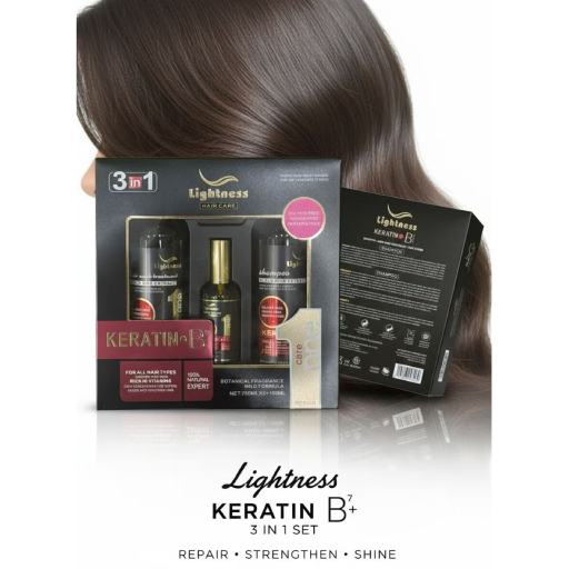 Lightness Hair Care Keratin+ Kit 3 in 1 for All Hair Types Lightness Hair Care Keratin+ Kit 3 in 1 for All Hair Types