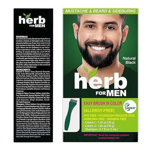 Yegan Herb Natural Black Facial Hair Dye