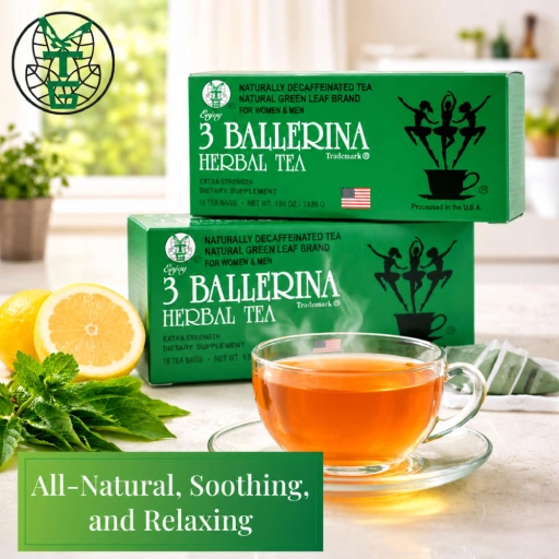 3 Ballerina Naturally Decaffeinated Green Leaf Herbal Tea – 18 Tea Bags 3 Ballerina Naturally Decaffeinated Green Leaf Herbal Tea – 18 Tea Bags
