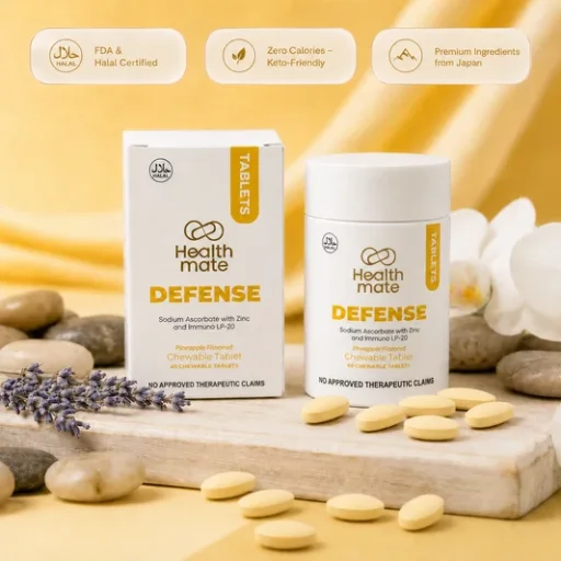 Health Mate Defense Pineapple flavour Vitamin C tablets Health Mate Defense Pineapple flavour Vitamin C tablets