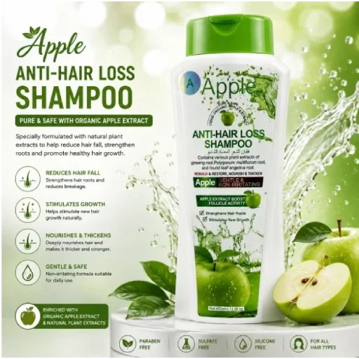 شامبو التفاح المضاد لتساقط الشعر شامبو التفاح المضاد لتساقط الشعر