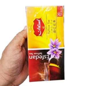 شاي الزعفران من "إسفيدان" – شاي أعشاب بالزعفران فاخر، 20 كيس شاي